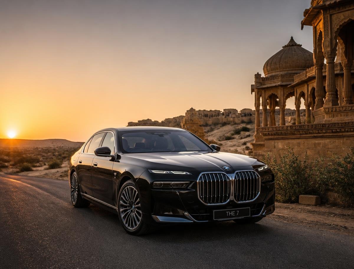 Black Sedan self-drive car in Jaisalmer
